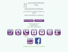 Tablet Screenshot of kfo-mehringdamm.de